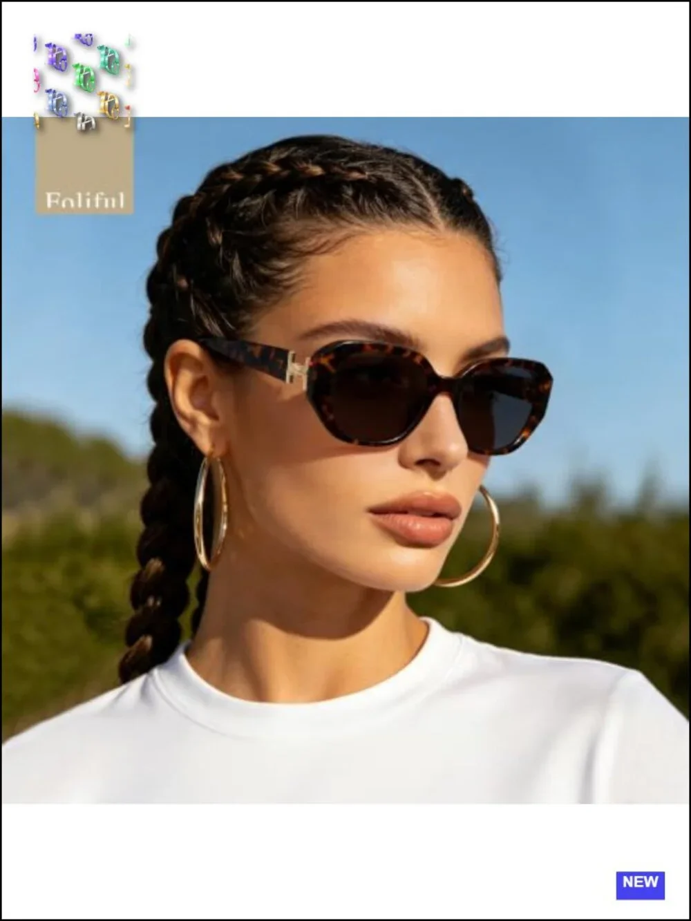 Oversized Polarized Sunglasses for Women UV Protection Square Frame